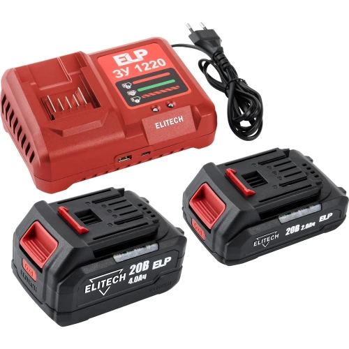 Дрель аккумуляторная Elitech ДА 20УБЛ2 (20В, 2Ач+4Ач, 70Нм) 205680 фото 8