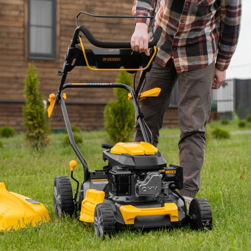 Газонокосилка бензиновая GLD-460SP, 146 куб.см, ширина 46 см, привод 7 уровней, травосборник 50 л Denzel фото 21
