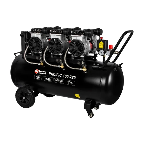 Безмасляный поршневой компрессор QUATTRO ELEMENTI PACIFIC 100-720 720 л/мин, 100 л, 5.5 л.с, 8 бар 915-380 Безмасляный поршневой компрессор QUATTRO ELEMENTI PACIFIC 100-720 720 л/мин, 100 л, 5.5 л.с, 8 бар 915-380