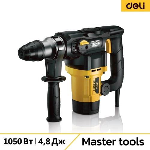 Перфоратор DELI DL-DC28-E1 SDS+, 1050Вт, SDS+, 4300уд/мин, 900об/мин, кейс 103008 фото 5 Перфоратор DELI DL-DC28-E1 SDS+, 1050Вт, SDS+, 4300уд/мин, 900об/мин, кейс 103008 фото 5