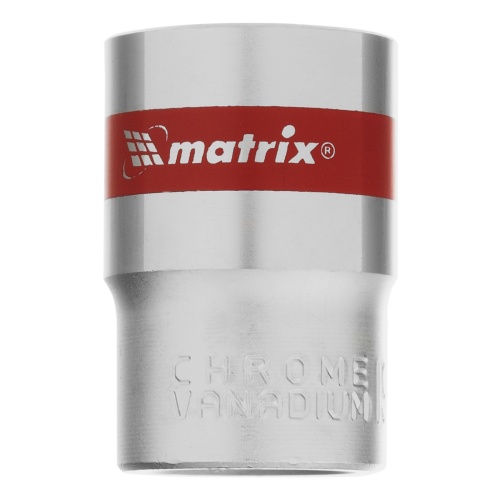 Головка торцевая, 19 мм, шестигранная, CrV, под квадрат 1/2, хромированная Matrix фото 3