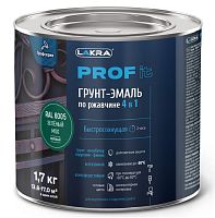 Грунт-эмаль по ржавчине 4 в 1 Лакра Prof it RAL 6005 зеленый мох 1,7 кг