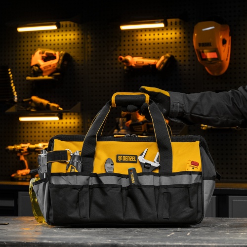 Сумка для инструмента, 500х245х300 мм, 20 карман.,съемный органайз. 10 карман.,наплеч. рем. Denzel фото 17 Сумка для инструмента, 500х245х300 мм, 20 карман.,съемный органайз. 10 карман.,наплеч. рем. Denzel фото 17