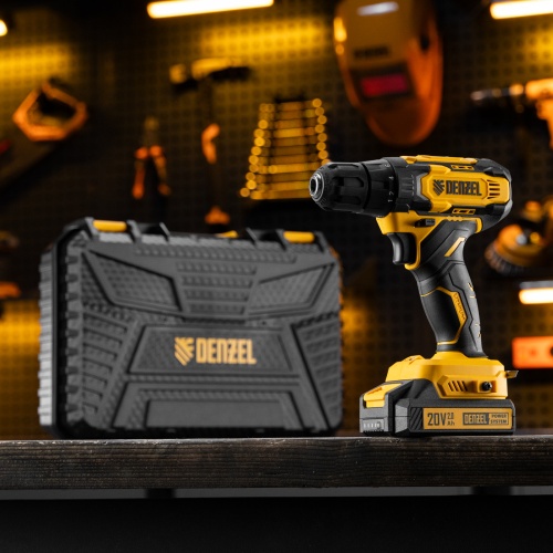 Дрель-шуруповерт аккумуляторная CDQ-20, Li-Ion, 20 В// Denzel фото 21