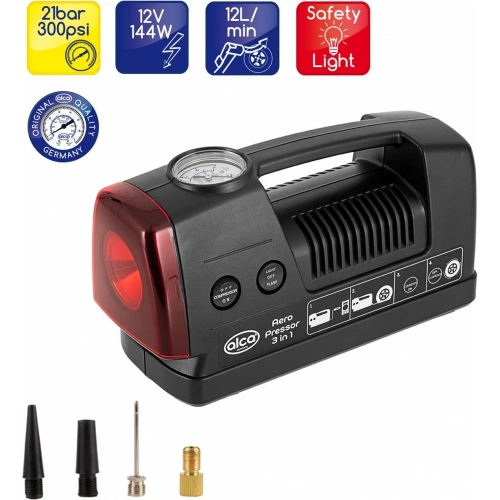 Компрессор Alca 3 в 1 Nonstop с лампой, 21 бар, 12 В, 12 А, 12 л/мин, 144 Вт 219000 фото 3