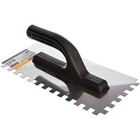 Гладилка зубчатая Biber 35315 270х130 мм зуб 10х10 мм