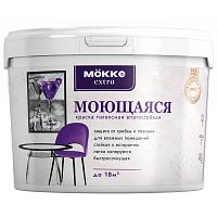 Краска акриловая интерьерная Mokke Extra 10418 моющаяся 14 кг