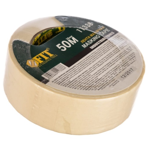 Лента клейкая малярная Fit 11338 креппированная 38 мм 50 м фото 3
