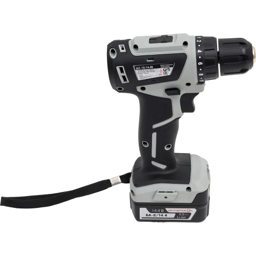 Бесщеточная аккумуляторная дрель-шуруповерт Интерскол ДА-10/14.4 В, 38 МиниМАКС, Li-ion, кейс, 2 аккум., 2 Ач, ЗУ 708.2.2.70 фото 4 Бесщеточная аккумуляторная дрель-шуруповерт Интерскол ДА-10/14.4 В, 38 МиниМАКС, Li-ion, кейс, 2 аккум., 2 Ач, ЗУ 708.2.2.70 фото 4
