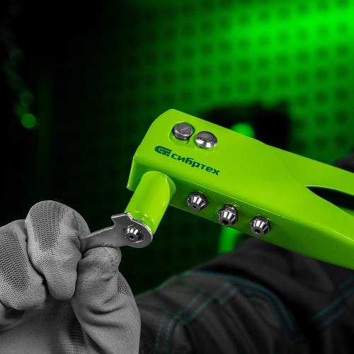 Заклепочник СИБРТЕХ 260 мм, заклепки 2,4-3,2-4,0-4,8 мм 40541 фото 5