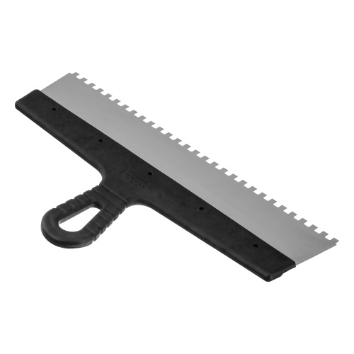 Шпатель  из нержавеющей стали, 350 мм, зуб 6 х 6 мм, пластмассовая ручка Сибртех фото 2