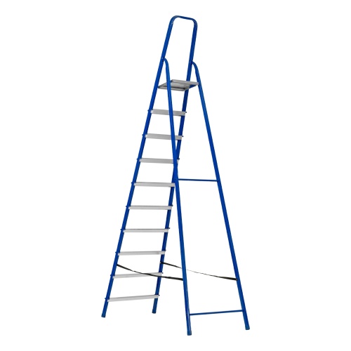 Стремянка, 10 ступеней, стальной профиль, алюминиевые ступени Сибртех фото 2