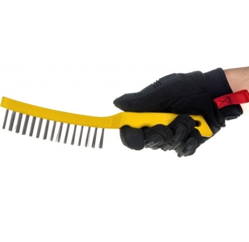 Щетка стальная Biber 70914 четырехрядная с пластиковой ручкой фото 4