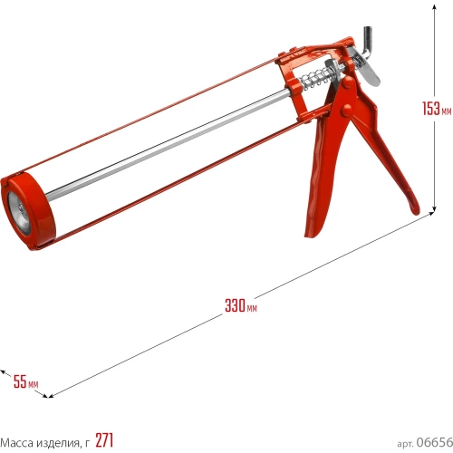 Скелетный пистолет для герметика MIRAX 310мл 06656 фото 4