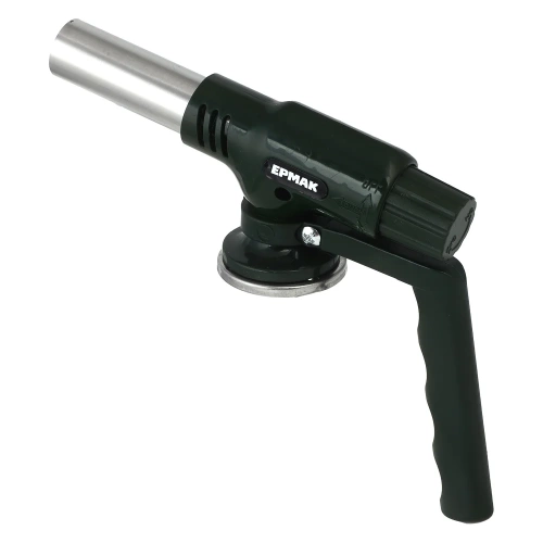 Горелка газ. с пьезорозжигом, ЕРМАК цанговый захват, шир. сопло, с рукоятью; 23х16х5,5см 333-089 Горелка газ. с пьезорозжигом, ЕРМАК цанговый захват, шир. сопло, с рукоятью; 23х16х5,5см 333-089