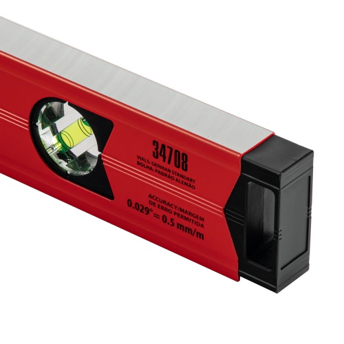 Уровень алюминиевый магнитный, 800 мм, фрезерованный, 3 глазка (1 зеркальный) усиленный Matrix фото 8