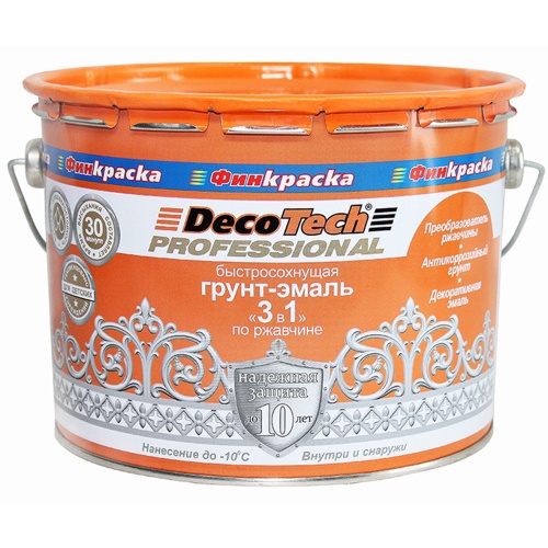 Грунт-эмаль DecoTech Professional 3 в 1 00-00015851 белая 1,8 кг Грунт-эмаль DecoTech Professional 3 в 1 00-00015851 белая 1,8 кг