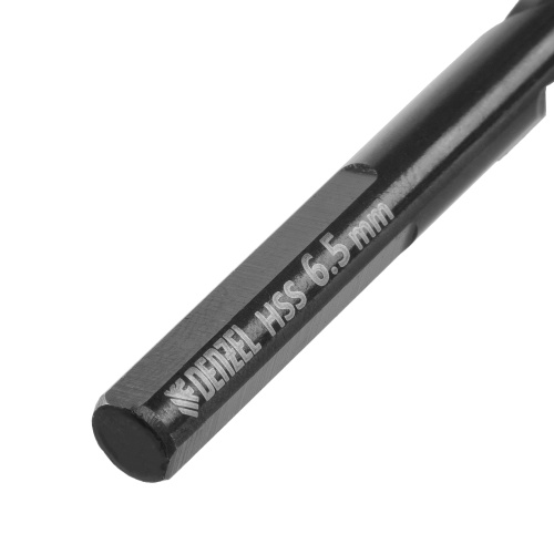 Сверло по металлу, 6,5 мм, HSS-Tin, Golden Tip, 10 шт. Denzel фото 4
