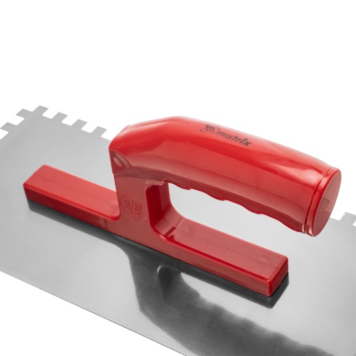 Гладилка стальная, 280 x 130 мм, зеркальная полировка, пластмастмассовая ручка, зуб 8 x 8 мм Matrix фото 5