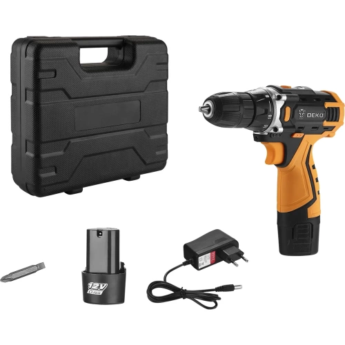 Аккумуляторная дрель-шуруповерт DEKO Banger SET 3, в кейсе, 2х1.5Ач, з/у 12V 063-4130