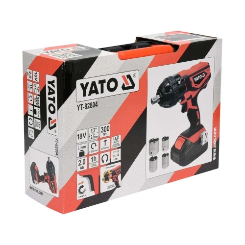 Аккумуляторный ударный гайковерт YATO 18 В, 1/2", 300 Нм YT-82804 фото 8 Аккумуляторный ударный гайковерт YATO 18 В, 1/2", 300 Нм YT-82804 фото 8