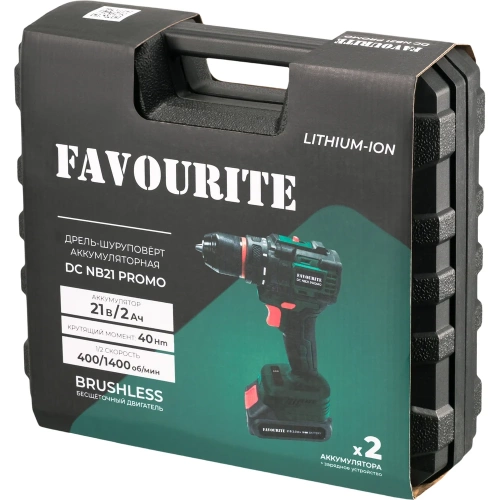 Дрель-шуруповёрт аккумуляторный FAVOURITE DC NB21 PROMO Li-ion, 21В, бесщёточн. 121157221 фото 8 Дрель-шуруповёрт аккумуляторный FAVOURITE DC NB21 PROMO Li-ion, 21В, бесщёточн. 121157221 фото 8