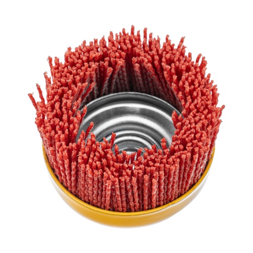 Щетка для УШМ, 75 мм, Чашка, нейлоновая щетина, М14 Denzel фото 4