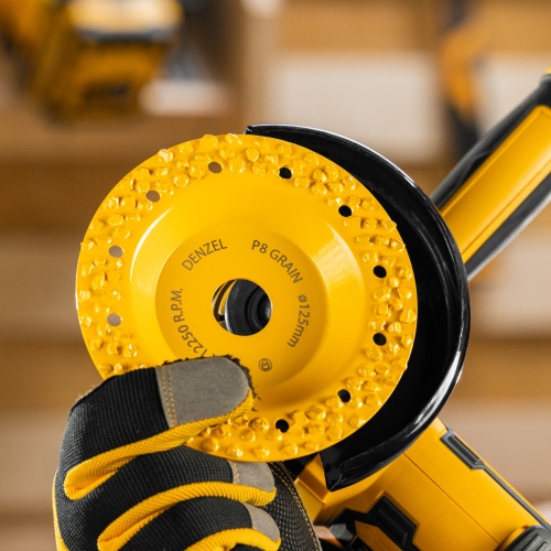 Чашка твёрдосплавная зачистная,125 мм, Плоская, крупное зерно #8// Denzel фото 8