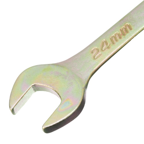 Ключ комбинированный, 24 мм, желтый цинк Сибртех фото 3