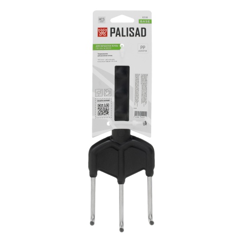 Рыхлитель 3 - зубый, 85х245 мм, стальной, полипропиленовая рукоятка, BASE Palisad фото 7