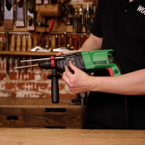 Перфоратор WORTEN SDS-plus, сетевой, 870W с набором 5 буров КА-90000340 фото 10 Перфоратор WORTEN SDS-plus, сетевой, 870W с набором 5 буров КА-90000340 фото 10