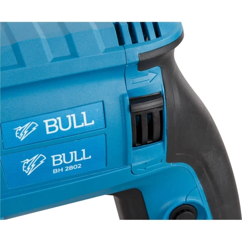 Перфоратор BULL BH 2802 в чем. Xcase 850 Вт, 3.2 Дж, 28 мм, 4 реж. + 2 зубила, 3 сверла, БЗП 1329815 фото 4