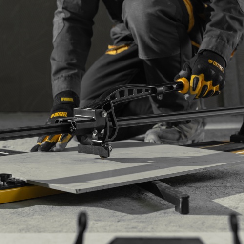 Плиткорез рельсовый 800х16мм, каретка на подш., стальная станина, усил. рукоятка-пенал Denzel фото 14