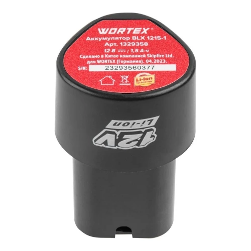 Аккумуляторная дрель-шуруповерт WORTEX BD 1220 Li в чемодане 12 В, 30 Нм, 2x1.5 А/ч, БЗП 10 мм 1329356 фото 9