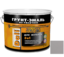 Грунт-эмаль по ржавчине Dali 3 в 1 гладкая RAL 7004 серая 10 л