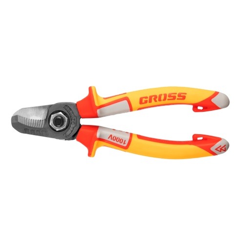 Кабелерез, диэлектрические рукоятки до 1000 В, трехкомпонентные рукоятки, 160 мм Gross фото 3