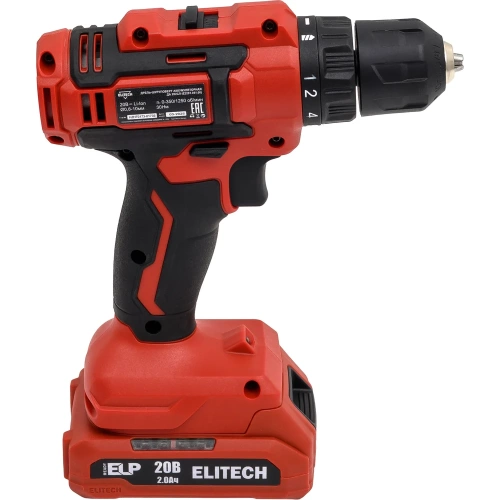 Дрель-шуруповерт аккумуляторная Elitech ДА 202СЛ (20В, 2х2Ач, 30Нм) ДМ 205776 фото 4 Дрель-шуруповерт аккумуляторная Elitech ДА 202СЛ (20В, 2х2Ач, 30Нм) ДМ 205776 фото 4