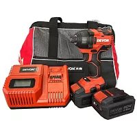Аккумуляторный ударный винтовёрт DEVON 2 АКБ 4 Ач, З/У, сумка 5733-Li-20H-SET