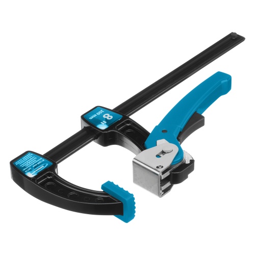 Струбцина реечная быстрозажимная 8, металлический корпус, рычажный храповой механизм, 200 мм Gross фото 3