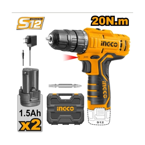 Аккумуляторная дрель-шуруповерт INGCO Li-Ion, 12 В CDLI12208 фото 4