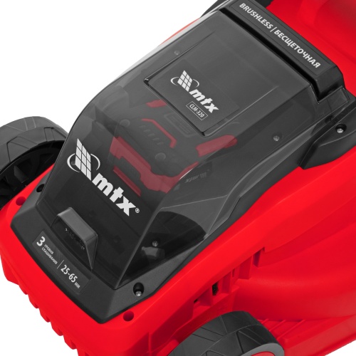 Газонокосилка аккумуляторная бесщеточная CLM-320, 320 мм, травосб. 30 л, Li-Ion, 20 В MTX фото 17