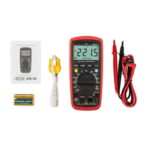 Цифровой мультиметр RGK DM-30 с поверкой 779654 фото 6 Цифровой мультиметр RGK DM-30 с поверкой 779654 фото 6