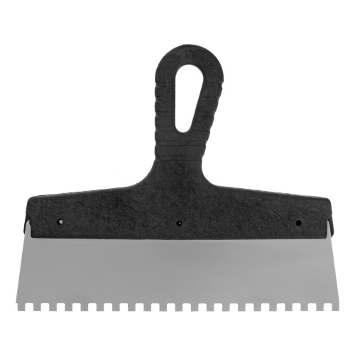 Шпатель из нержавеющей стали, 250 мм, зуб 6 х 6 мм, пластмассовая ручка Сибртех фото 3