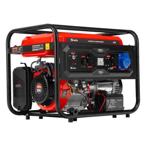 Генератор бензиновый RS-7000E, 6 кВт, 230В, электростартер MTX фото 39