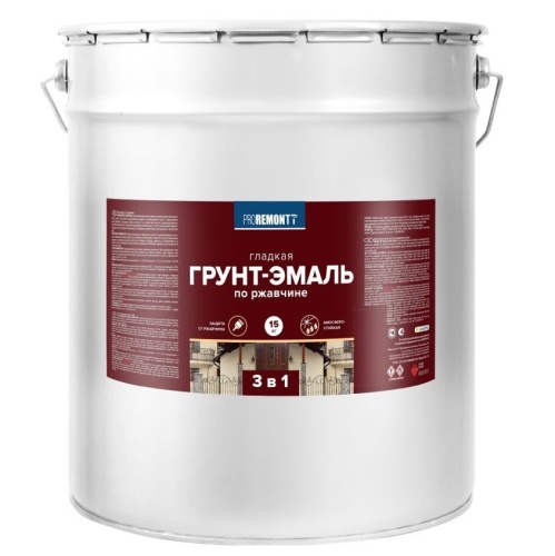Грунт-эмаль Proremontt 3 в 1 белая 15 кг Грунт-эмаль Proremontt 3 в 1 белая 15 кг