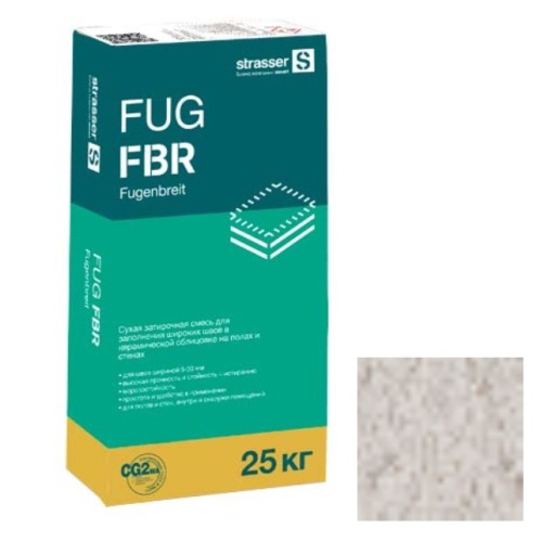 Сухая затирочная смесь Strasser для широких швов 5-30 мм белая 25 кг