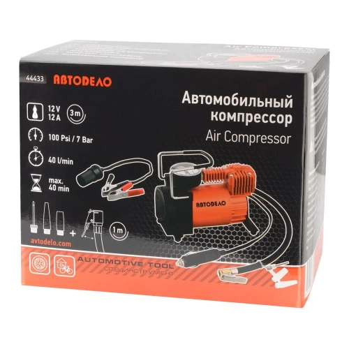 Автокомпрессор Автоdело 12 В, 10.5 атм, 40 л/мин 44433 16901 фото 3