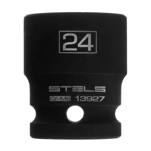 Головка ударная шестигранная, 24 мм, 1/2, CrMo Stels Головка ударная шестигранная, 24 мм, 1/2, CrMo Stels