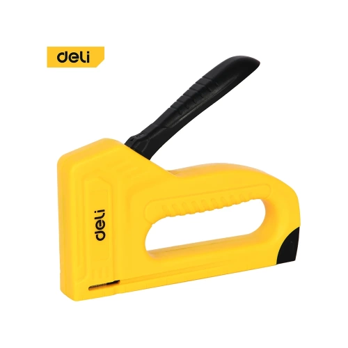 Мебельный строительный пластиковый степлер Deli DL238002 + 400 скоб (D-скобы тип 53/53А, размер 4-10) 147064 Мебельный строительный пластиковый степлер Deli DL238002 + 400 скоб (D-скобы тип 53/53А, размер 4-10) 147064