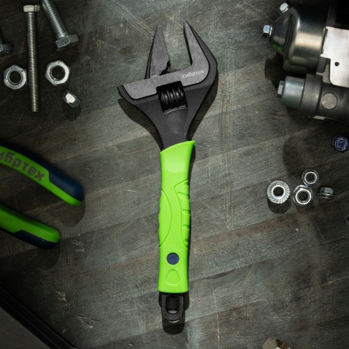 Ключ разводной, 200 мм, тонкие губки, фосфатированый Сибртех фото 8